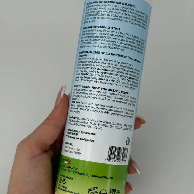 AZETA BIO ORGANSKI SAMPON/KUPKA SA ALOJA VEROM 500ml