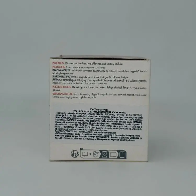 AVENE HYALURON ACTIV B3 MULTI-INTENZIVNA NOĆNA KREMA 40ml
