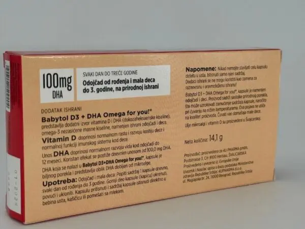 Babytol D3 + DHA Omega 30 twist-off kapsula