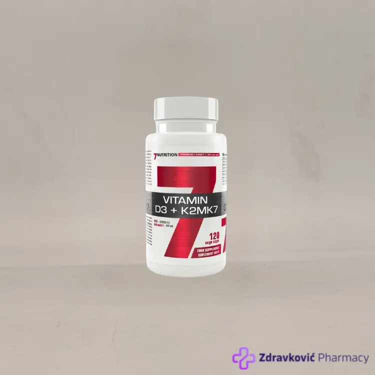 7 NUTRITION VITAMIN D3+K2 MK7 120 kapsula