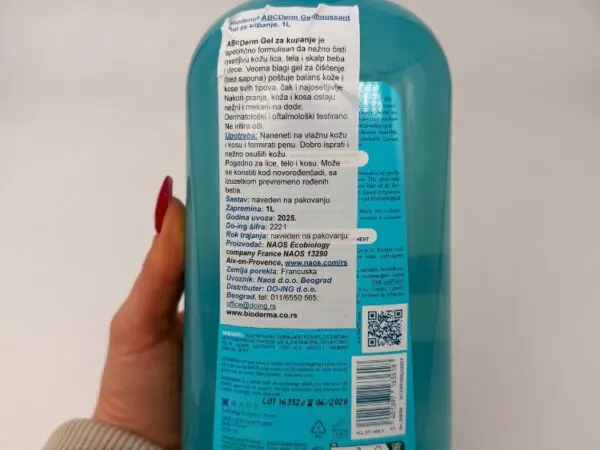 BIODERMA ABCDERM GEL ZA KUPANJE 1 L