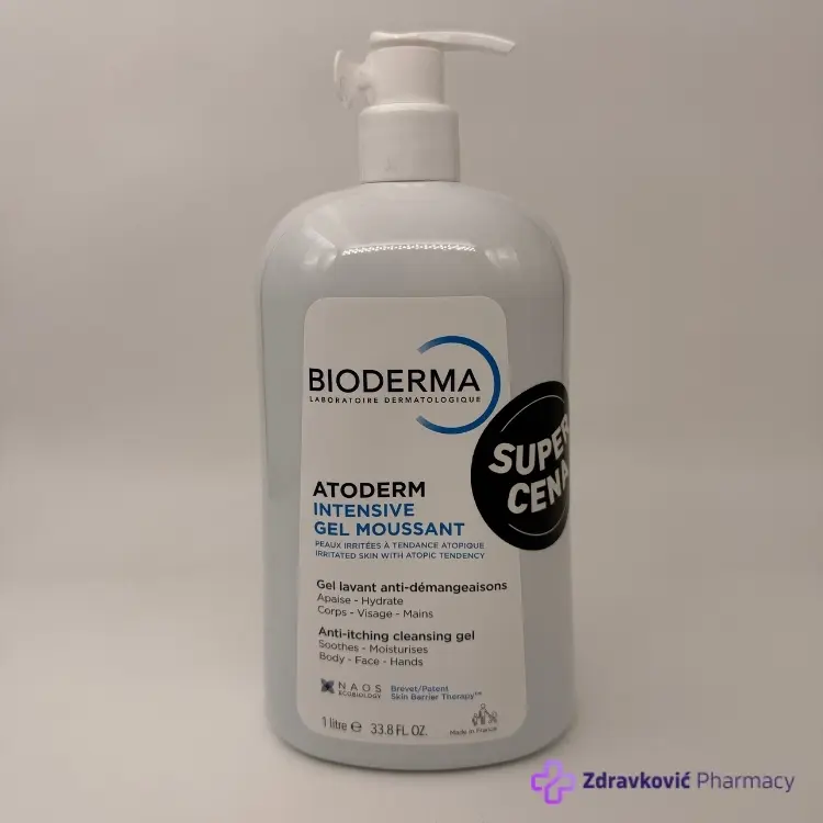 BIODERMA ATODERM INTENSIVE GEL LICE I TELO 1L PROMO PACK