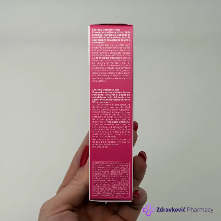 BIODERMA SENSIBIO DEFENSIVE RICH KREMA ZA OSETLJIVU KOZU - 40ml