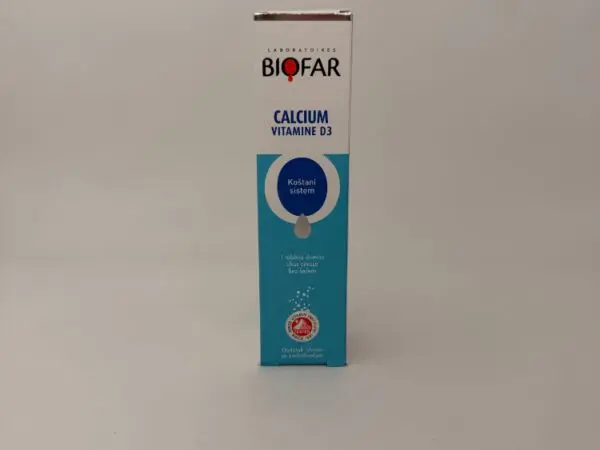 BIOFAR KALCIJUM 500mg +D3 -20šumećih tableta