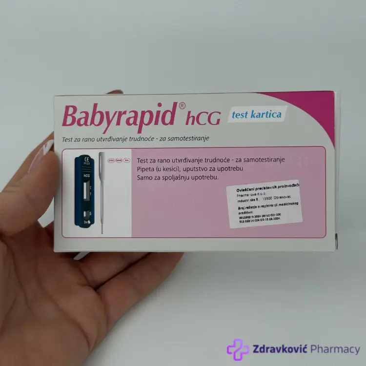 Babyrapid Test za trudnoću hCG, kartica - Slika 2