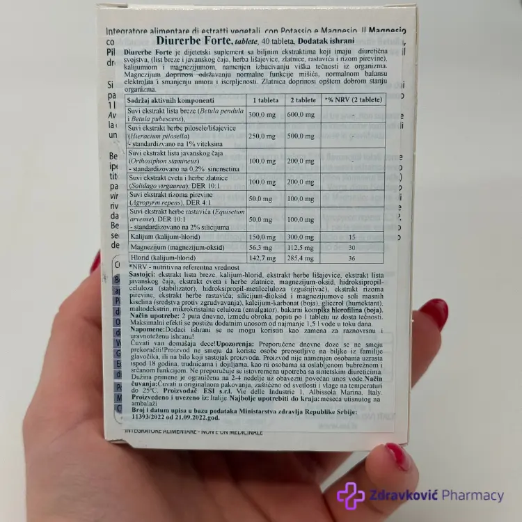 ESI DIURERBE FORTE 40 tableta