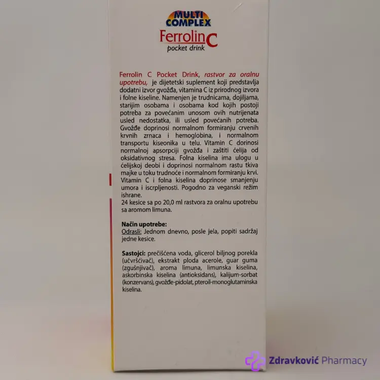 ESI FERROLIN C POCKET DRINK 24 kesice