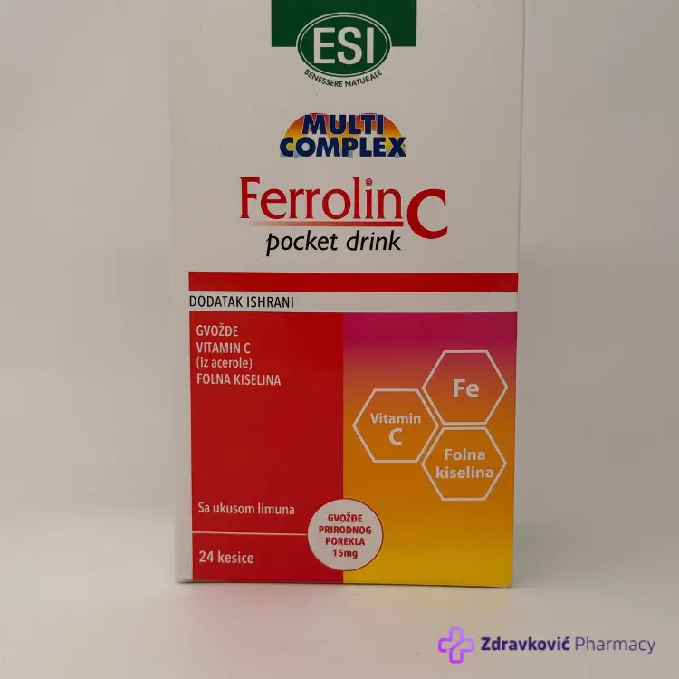 ESI FERROLIN C POCKET DRINK 24kesice