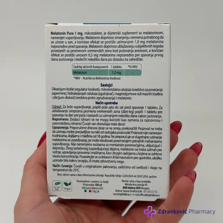 ESI MELATONIN 1mg 60tableta