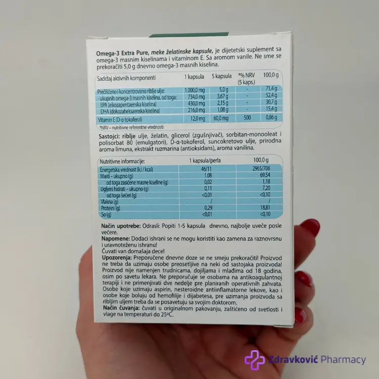 ESI Omega3 extra pure 50kapsula