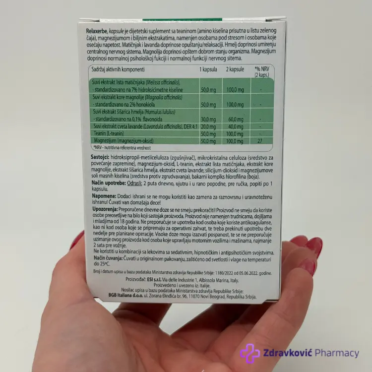 ESI RELAXERBE 30kapsula