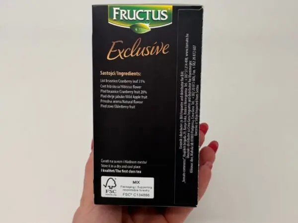 FRUCTUS ČAJ BRUSNICA 51 % 20 filter kesica
