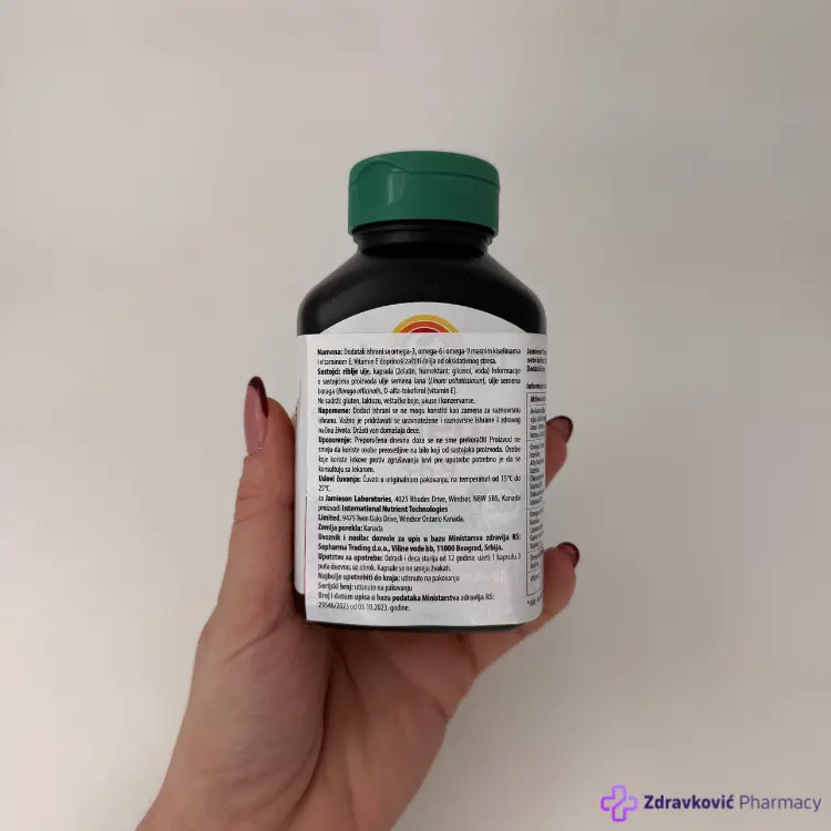 Jamieson Omega 3-6-9 1200 mg 80 kapsula - Slika 2