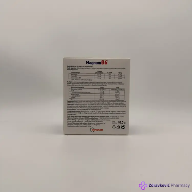 INPHARM Magnum B6 375mg 20 kesica - Slika 2