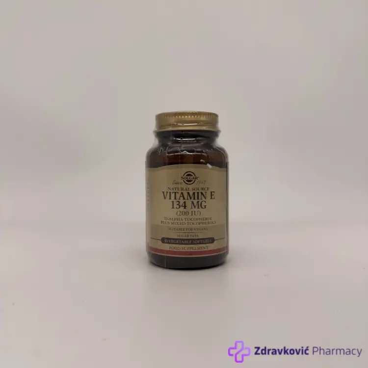 Solgar Dry vitamin E 134mg 50 kapsula