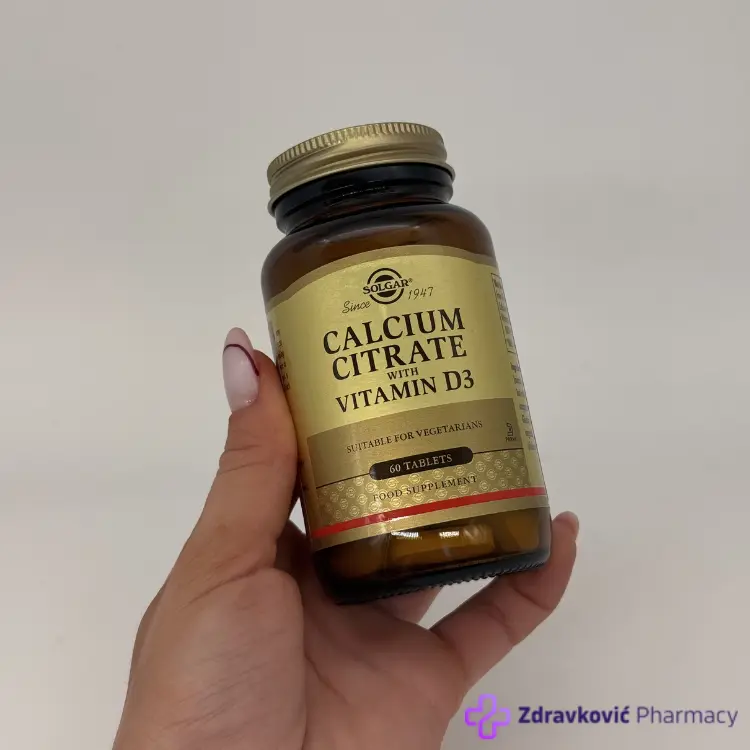 Solgar Kalcijum citrat + vitamin D 60 tableta - Slika 2
