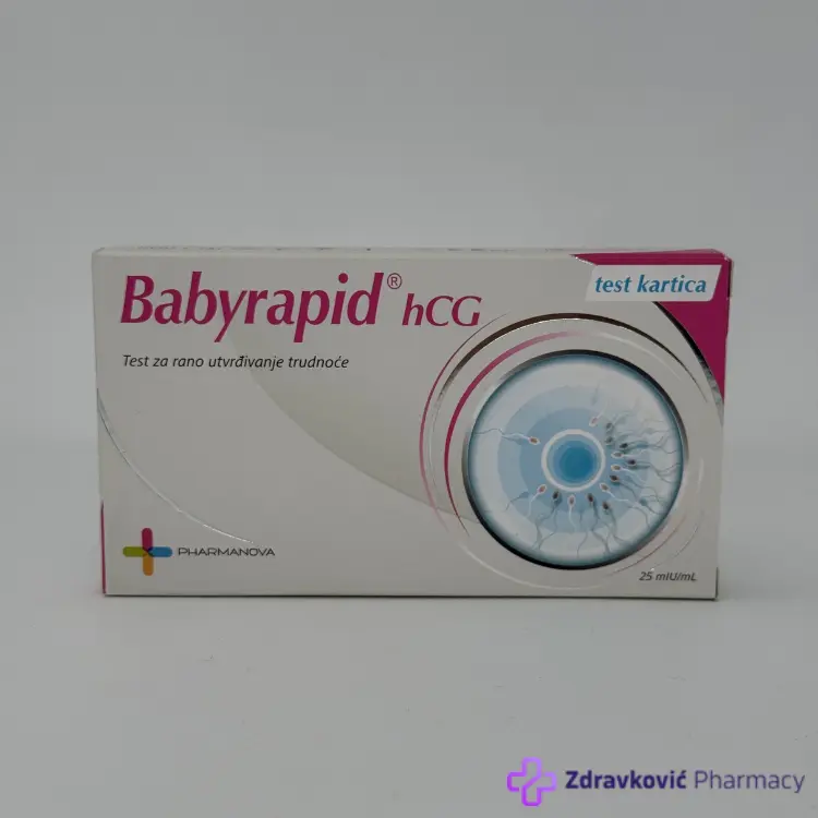 Babyrapid Test za trudnoću hCG, kartica