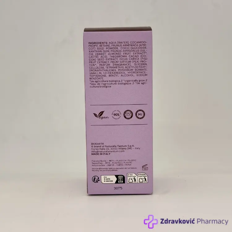 Bioearth choco gel za tuširanje sa prirodnim skrabom smokva/čoko 250ml - Slika 3