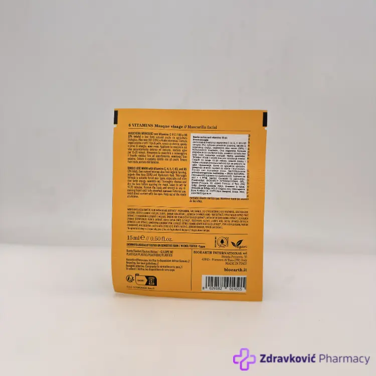 Bioearth vitaminica maska za lice 6 vitamina 15ml - Slika 2