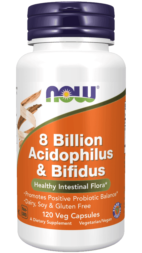 NOW 8 Billion Acidophilus & Bifidus 120 kapsula