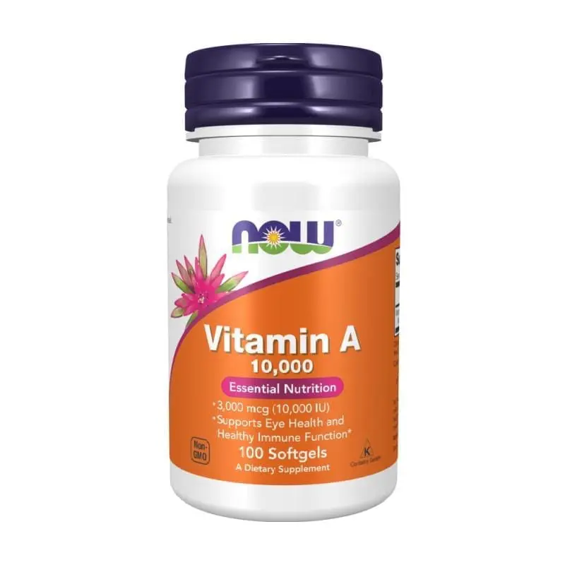 NOW Vitamin A 10000 IU, 100 Softgel kapsula