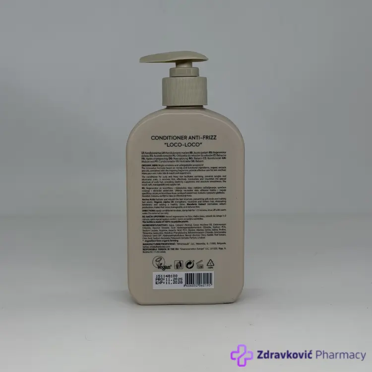 Organic Mimi balzam za kosu Anti-frizz Loco-loco, 300 ml - Slika 2