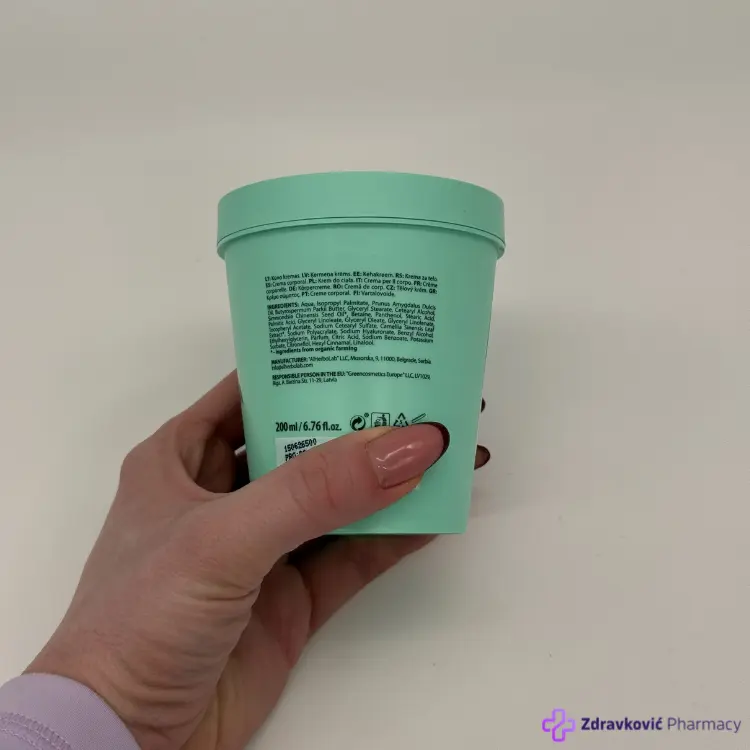 Organic Mimi krema za telo Matcha green sastav