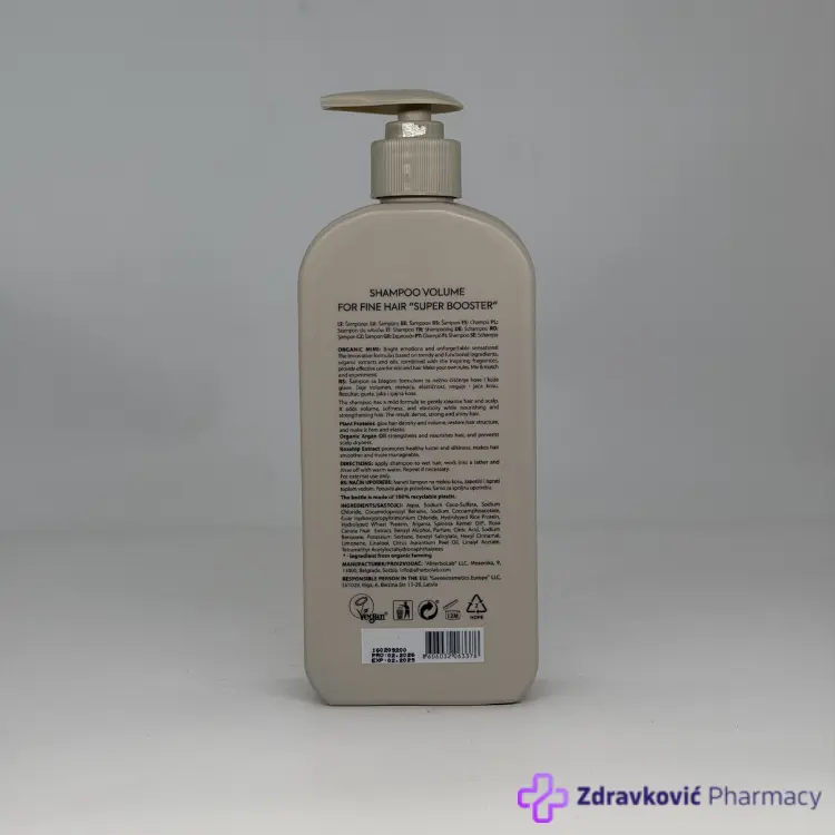Organic Mimi šampon za volumen kose Super booster, 400ml - Slika 2