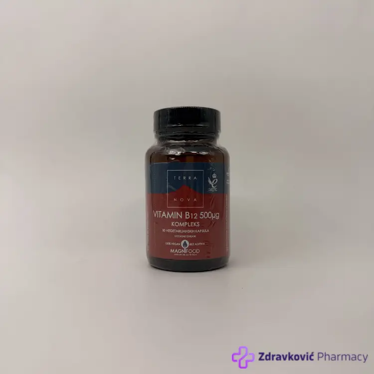 Terranova Vitamin B12 500mcg, 50 kapsula