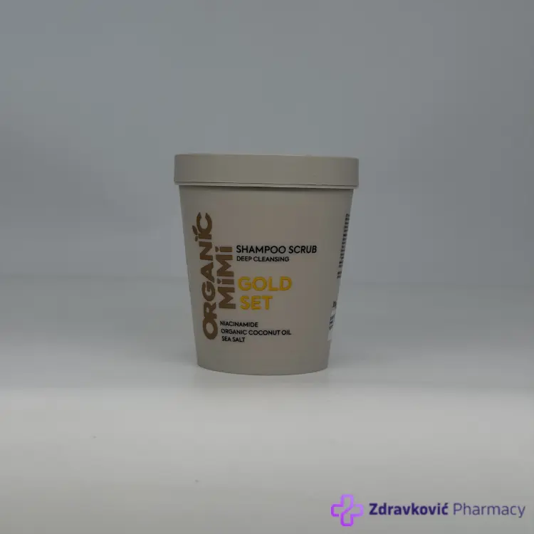 Organic Mimi šampon - piling Gold set za dubinsko čišćenje kože glave, 310 g