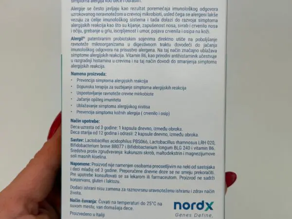 NORDX ALERGIL ANTIALERGIJSKI PROBIOTSKI KOMPLEX 15KAPSULA