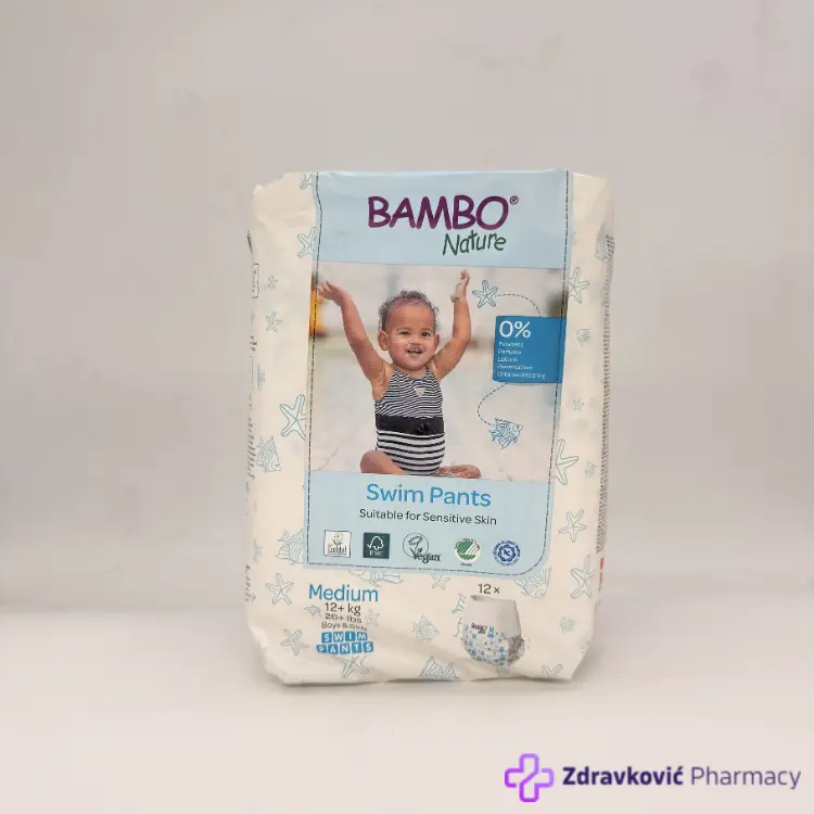 BAMBO nature gaćice za kupanje M - 12 komada