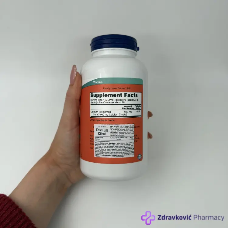 NOW CALCIUM CITRAT PURE POWDER - Slika 2