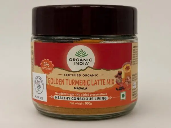 Organic India Golden Turmeric latte mix zlatno mleko 100 grama