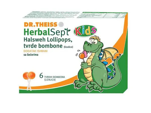 Dr.Theiss Herbal Sept Kids lizalice protiv bola u grlu 6 komada