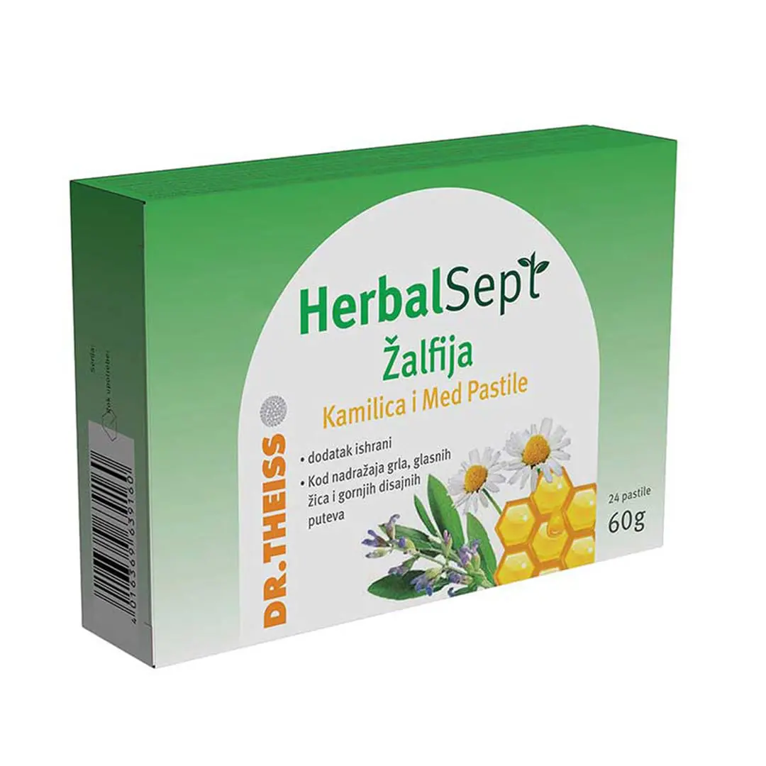 Dr. Theiss Žalfija + kamilica + med 24 pastile