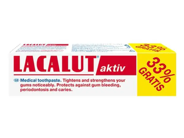 Lacalut aktiv pasta za zube 100ml (75ml + 33% gratis)