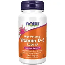 NOW VITAMIN D-3 1000IU 180GEL CPS.