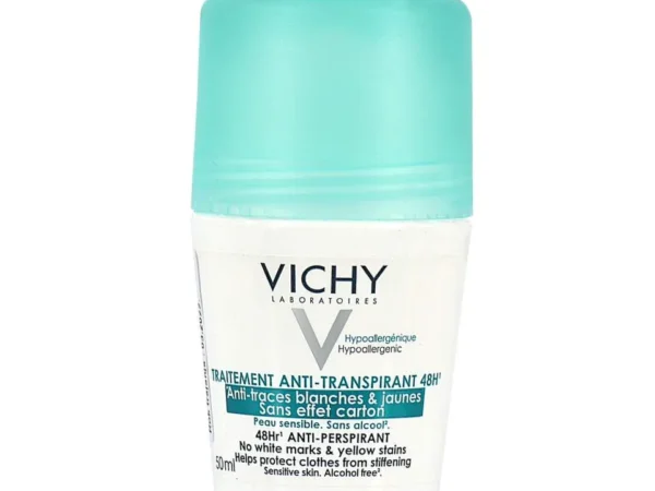 Vichy Deodorant Roll-on bez belih tragova i žutih fleka, 50 ml