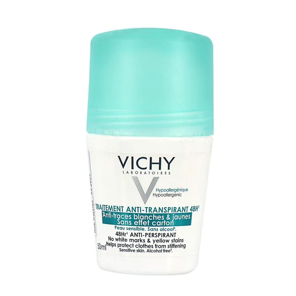 Vichy Deodorant Roll-on bez belih tragova i žutih fleka, 50 ml