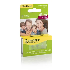 Ohropax mini silikon čepovi za uši, 8 komada