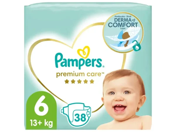 Pampers Premium Care, veličina 6, 13 kg+ 38 komada