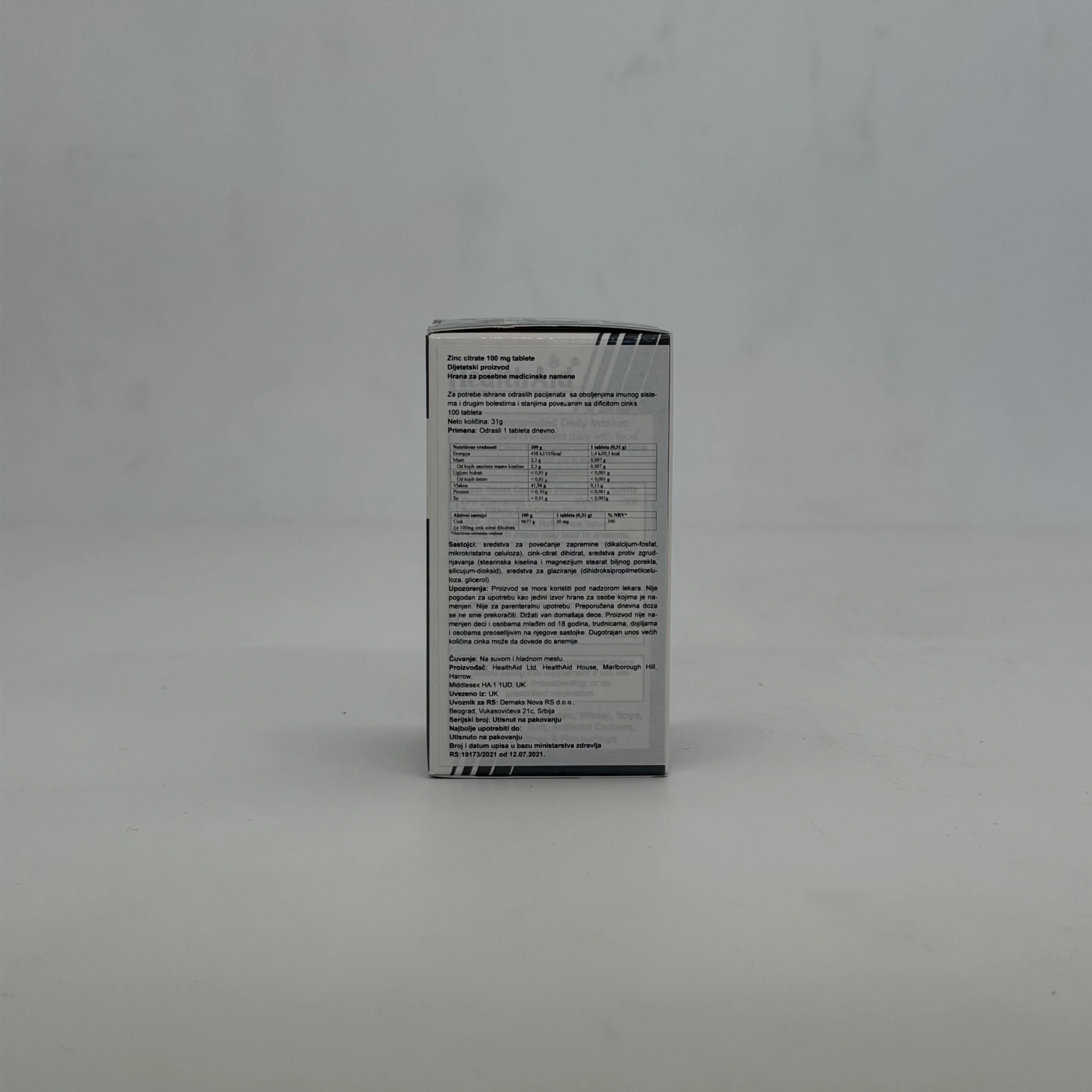 HEALTHAD ZINC CITRAT 100X100mg - Slika 3
