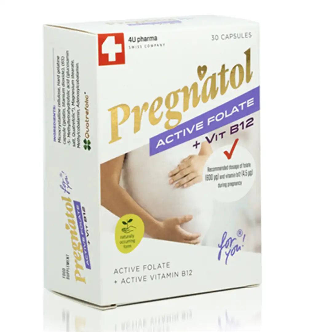 Pregnatol Active Folate + vitamin B12 30 kapsula