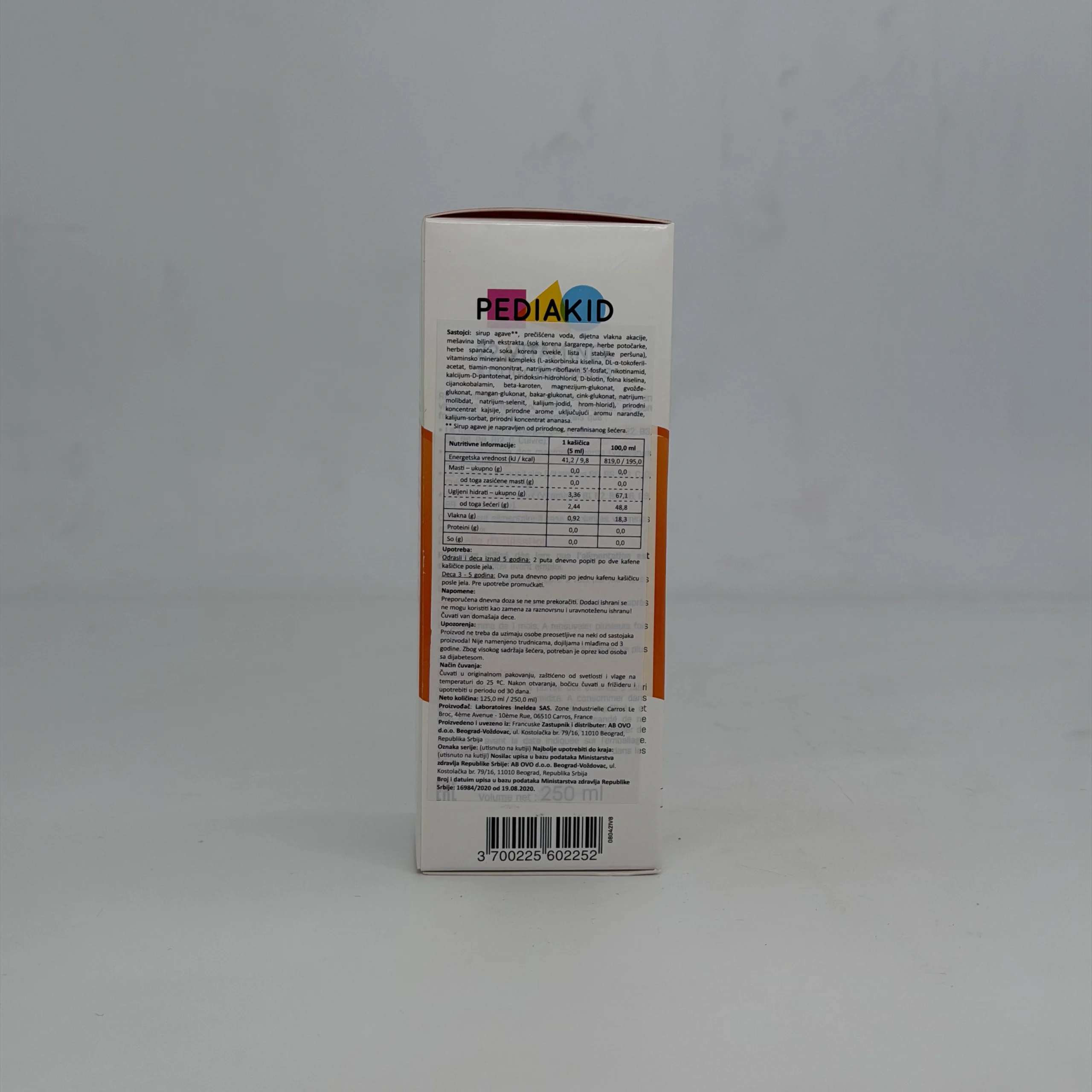 PEDIAKID SIRUP 250ML - Slika 3