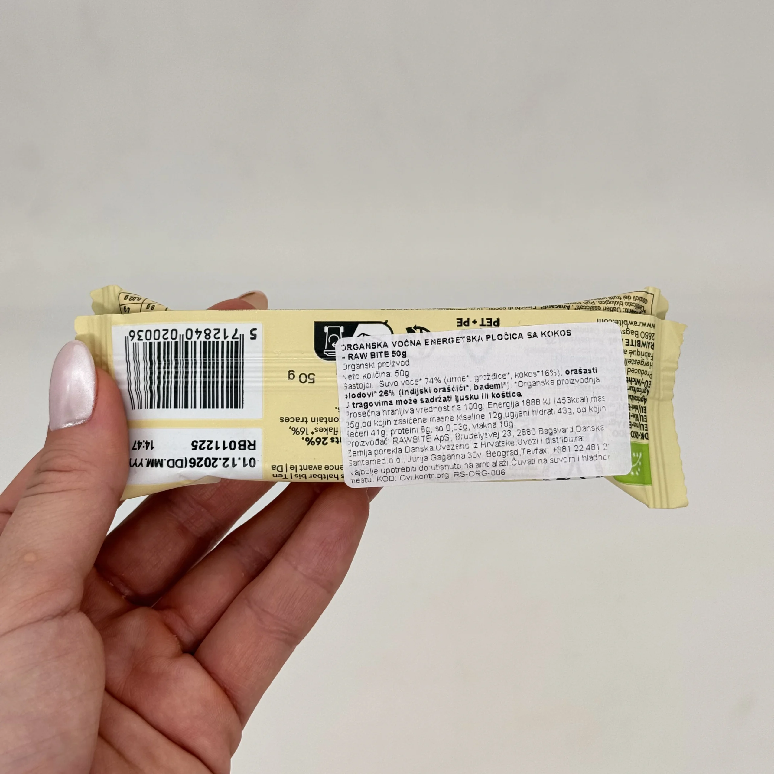 RAW BITE KOKOS 50G - Slika 2
