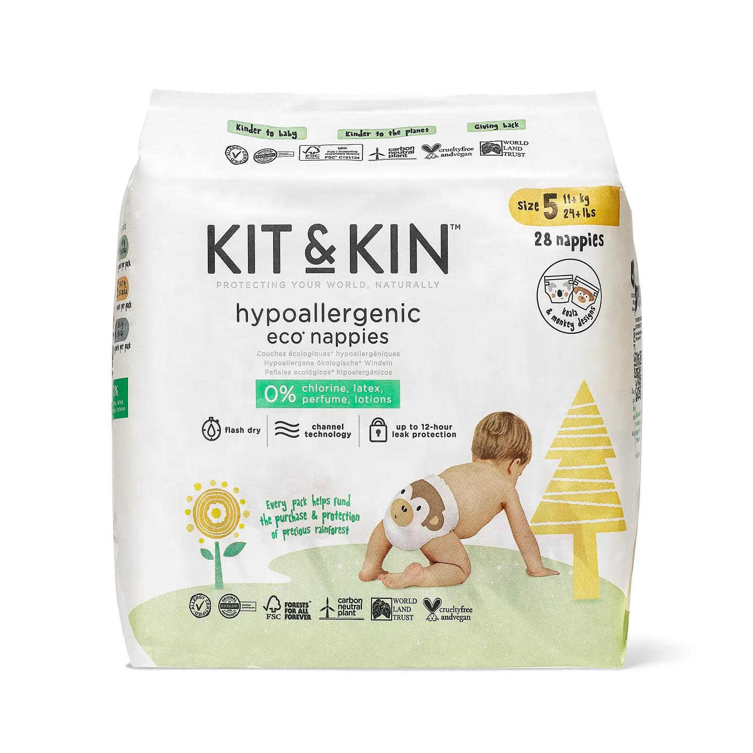 Kit & Kin pelene veličina 5 11+kg 28 komada