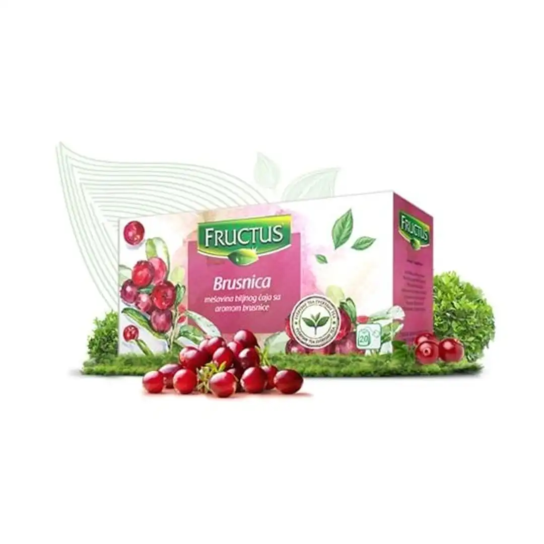 Fructus čaj brusnica, 20 kesica