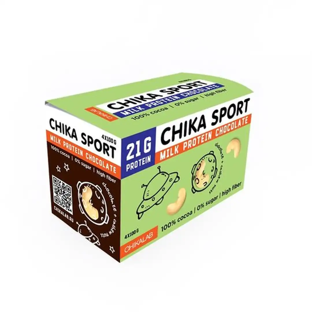 CHIKALAB CHIKASPORT mlečna čokolada sa indijskim orahom 100g