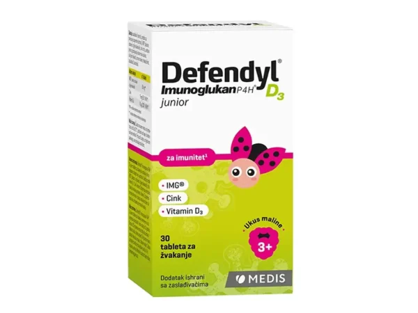 DEFENDYL IMUNOGLUKAN P4H D3 JUNIOR 30 tableta za žvakanje